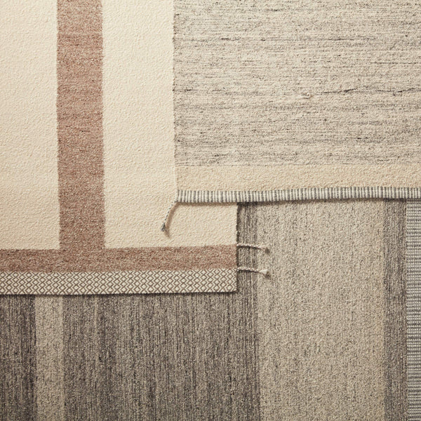 Jaipur Living Jaipur Living Calva Hand Loomed Wool Geometric Area Rug Cream Tan Tassel Border RUG147074