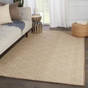 Jaipur Living Barclay Butera Handwoven Wool Sisal Trellis Area Rug Coastal Modern Living Room Accent Beige 5'X8' RUG147323
