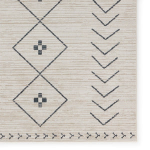 Jaipur Living Nadine Taos Ndn01 Powerloomed Machinemade 100% Polyester Moroccan / Bohemian Tribal Indoor Rug Ivory, Dark Slate 100% Polyester Rug154171