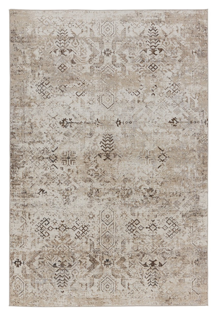 Jaipur Living Nadine Kati Ndn03 Powerloomed Machinemade 100% Polyester Vintage Tribal Indoor Rug Tan, Cream 100% Polyester Rug155467