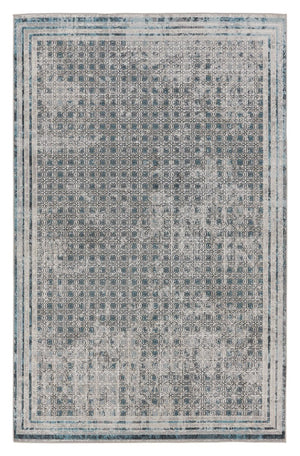 Jaipur Living Nadine Allora Ndn04 Powerloomed Machinemade 100% Polyester Vintage Trellis Indoor Rug Gray, Blue 100% Polyester Rug154194