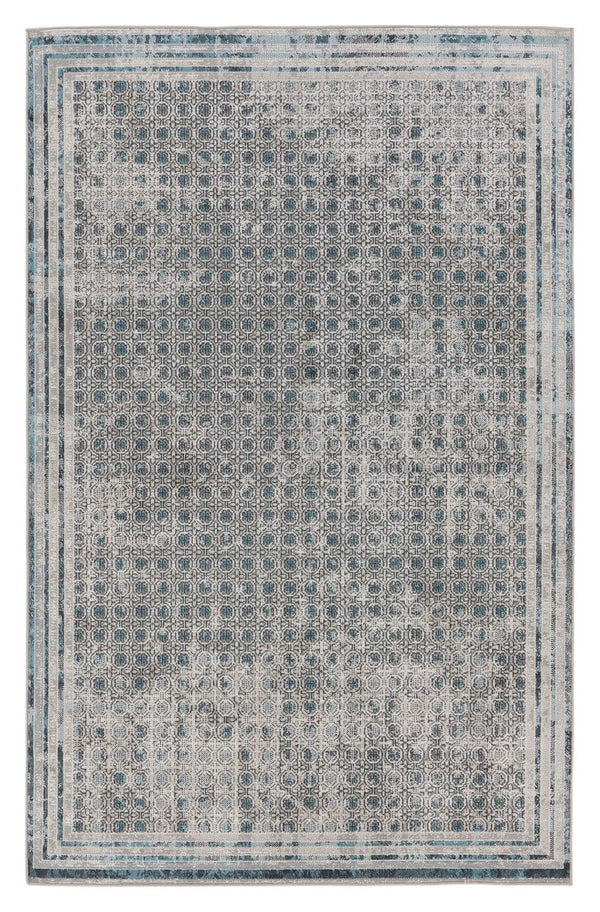 Jaipur Living Nadine Allora Ndn04 Powerloomed Machinemade 100% Polyester Vintage Trellis Indoor Rug Gray, Blue 100% Polyester Rug154194