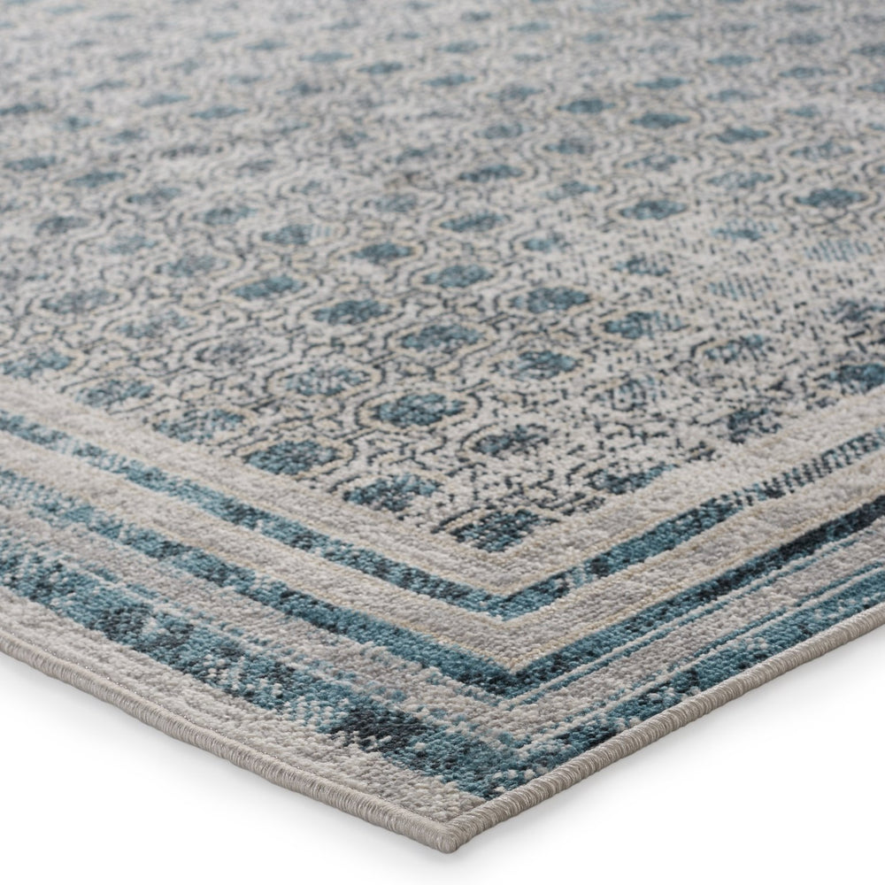 Jaipur Living Nadine Allora Ndn04 Powerloomed Machinemade 100% Polyester Vintage Trellis Indoor Rug Gray, Blue 100% Polyester Rug154194