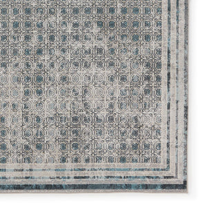 Jaipur Living Nadine Allora Ndn04 Powerloomed Machinemade 100% Polyester Vintage Trellis Indoor Rug Gray, Blue 100% Polyester Rug154194