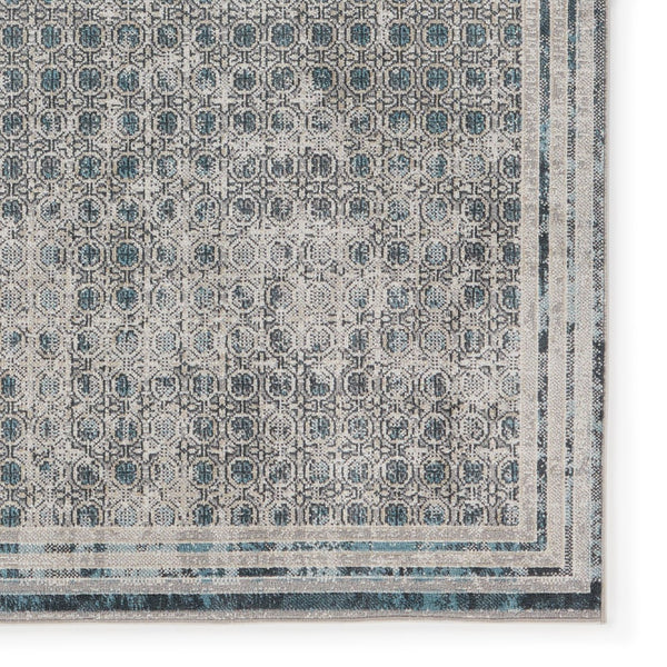 Jaipur Living Nadine Allora Ndn04 Powerloomed Machinemade 100% Polyester Vintage Trellis Indoor Rug Gray, Blue 100% Polyester Rug154194