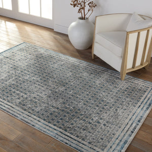 Jaipur Living Nadine Allora Ndn04 Powerloomed Machinemade 100% Polyester Vintage Trellis Indoor Rug Gray, Blue 100% Polyester Rug154194