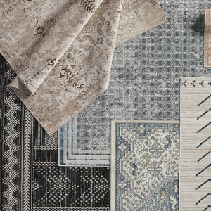 Jaipur Living Nadine Allora Ndn04 Powerloomed Machinemade 100% Polyester Vintage Trellis Indoor Rug Gray, Blue 100% Polyester Rug154194