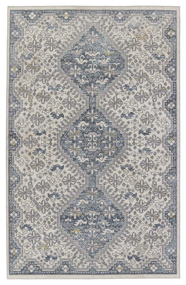 Jaipur Living Nadine Yucca Ndn06 Powerloomed Machinemade 100% Polyester Traditional Medallion Indoor Rug Blue, Cream 100% Polyester Rug155518