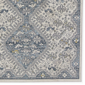Jaipur Living Nadine Yucca Ndn06 Powerloomed Machinemade 100% Polyester Traditional Medallion Indoor Rug Blue, Cream 100% Polyester Rug155518
