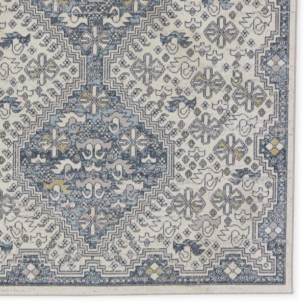 Jaipur Living Nadine Yucca Ndn06 Powerloomed Machinemade 100% Polyester Traditional Medallion Indoor Rug Blue, Cream 100% Polyester Rug155518