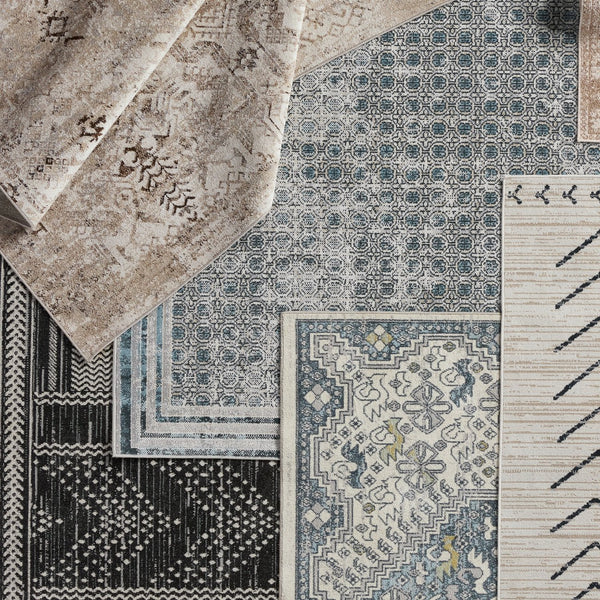 Jaipur Living Nadine Yucca Ndn06 Powerloomed Machinemade 100% Polyester Traditional Medallion Indoor Rug Blue, Cream 100% Polyester Rug155518