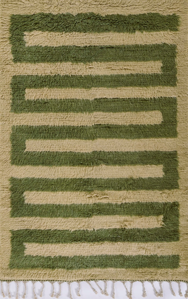 Momeni Neo NEM-1 Hand Woven Contemporary Geometric Indoor Rug Green 9' x 12'