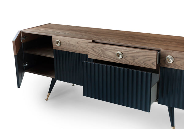 Soho Concept Seat: Neomi Sideboard - Elegant Walnut Veneer & High-gloss Black Top For Modern Living Spaces   Soho-concept-dining-chair-14017