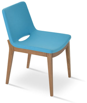 Soho Concept Nevada Wood Arm Chair - Ergonomic Design With Premium Fabrics, 10-year Guarantee, Stylish Walnut Finish Walnut,Turquoise  Soho-concept-dining-chair-04618