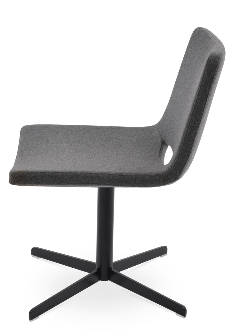 Soho Concept Nevada 4 Star Chair - Durable Camira Blazer Wool, Stylish Chrome Finish, 10-year Guarantee, 350 Lb Capacity Dark Grey  Soho-concept-dining-chair-04622