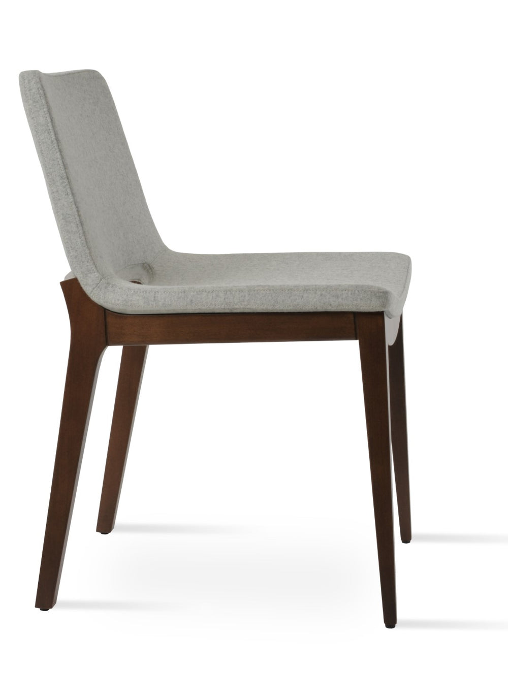 Soho Concept Nevada Wood Chair - Durable Walnut Design With Camira Blazer Wool Fabric & 10-year Guarantee! Walnut,Silver  Soho-concept-dining-chair-04628