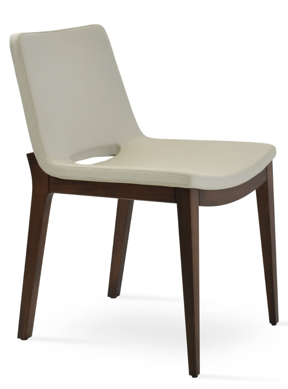 Soho Concept Nevada Wood Arm Chair - Ergonomic Design With Premium Fabrics, 10-year Guarantee, Stylish Walnut Finish Walnut,Light Grey  Soho-concept-dining-chair-04642