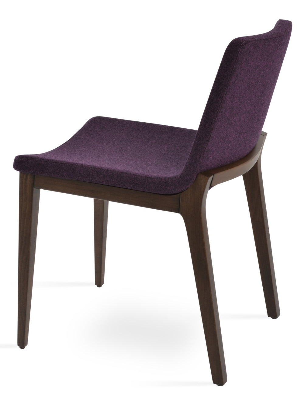 Soho Concept Nevada Wood Chair - Durable Walnut Design With Camira Blazer Wool Fabric & 10-year Guarantee! Walnut,Silver  Soho-concept-dining-chair-04628
