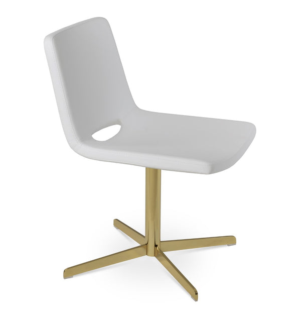 Soho Concept Nevada 4 Star Chair - Durable Leatherette Dining Chair With 2-year Guarantee, Stylish Comfort & Strength Gold,White  Soho-concept-dining-chair-04623