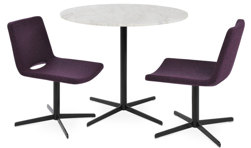 Soho Concept Nevada 4 Star Chair - Premium Camira Blazer Wool, Stylish Finishes & 10-year Guarantee, 350 Lbs Capacity Black  Soho-concept-dining-chair-13779