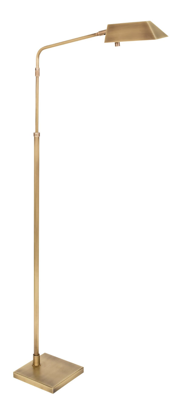 House Of Troy Newbury Adjustable Floor Lamps With Clutchless Height Control For Elegant Home Lighting Solutions Antique Brass Metal New200-ab