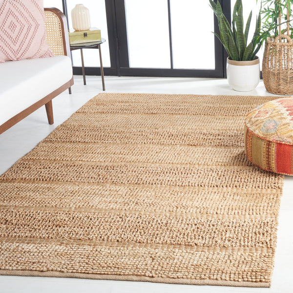 Safavieh Natural Fiber Area Rug – Handwoven Jute & Cotton Blend For Eco-friendly, Cozy Home Décor Natural 90% Jute,10% Cotton Nf104a-6