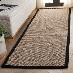 Safavieh Nf Elegant Seagrass Area Rug - Durable, Eco-friendly Design For Luxurious Home Decor Enhancement Natural ,Black Seagrass Nf111c-9