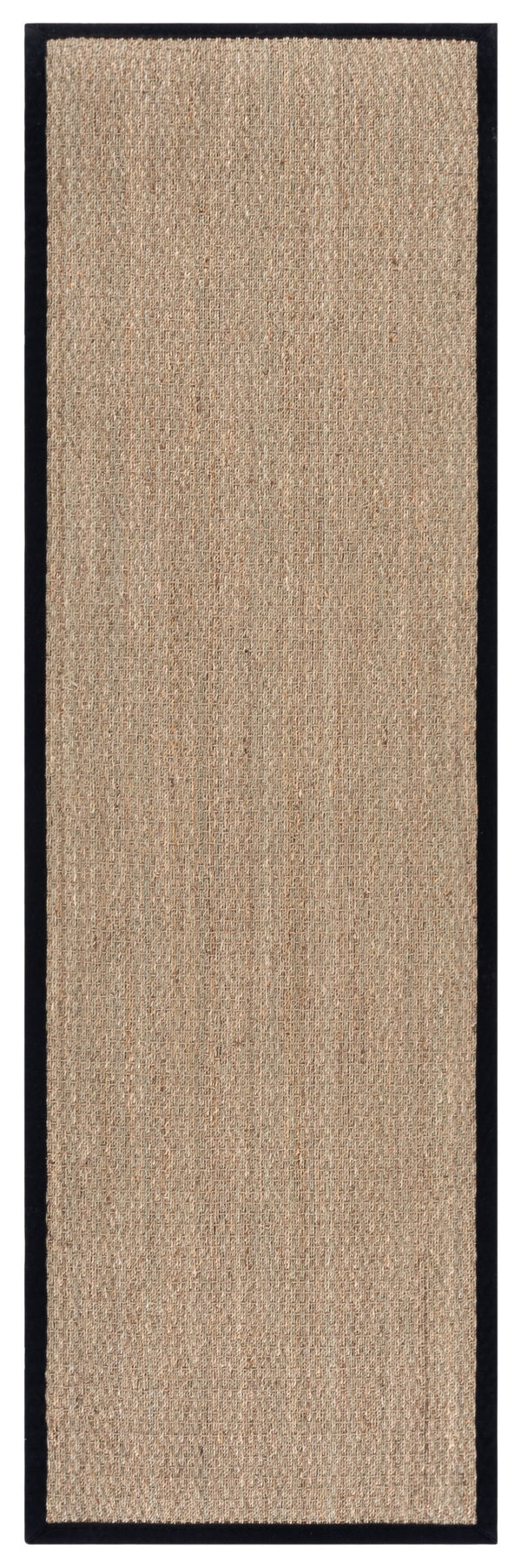 Safavieh Nf Power Loomed Seagrass Runner Rug - Plush Comfort And Elegant Design For Any Home Space Decor Natural ,Black Seagrass Nf111c-28