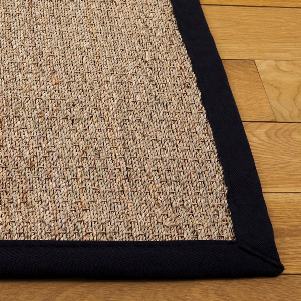 Safavieh Nf Elegant Seagrass Area Rug - Durable, Eco-friendly Design For Luxurious Home Decor Enhancement Natural ,Black Seagrass Nf111c-9