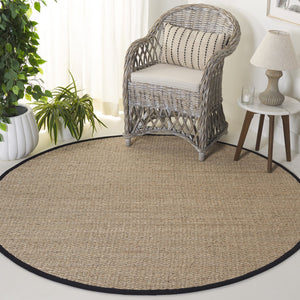 Safavieh Nf Power Loomed Seagrass Runner Rug - Plush Comfort And Elegant Design For Any Home Space Decor Natural ,Black Seagrass Nf111c-6r