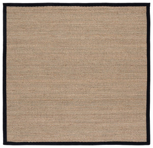 Safavieh Nf Power Loomed Seagrass Runner Rug - Plush Comfort And Elegant Design For Any Home Space Decor Natural ,Black Seagrass Nf111c-6sq