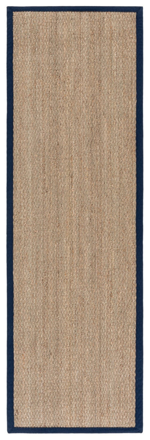 Safavieh Nf Elegant Seagrass Area Rug - Durable, Eco-friendly Design For Luxurious Home Decor Enhancement Natural ,Navy Blue Seagrass Nf111e-3