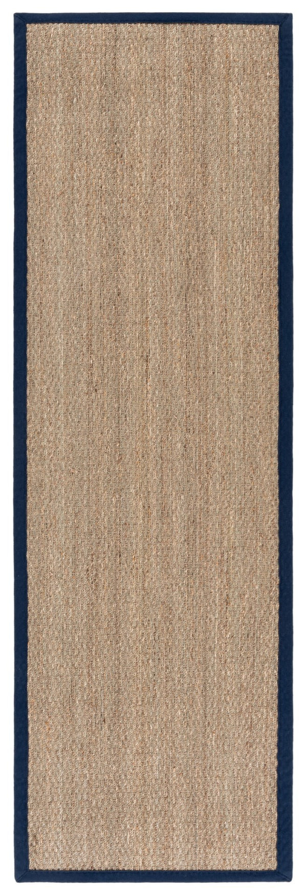 Safavieh Nf Elegant Seagrass Area Rug - Durable, Eco-friendly Design For Luxurious Home Decor Enhancement Natural ,Navy Blue Seagrass Nf111e-3