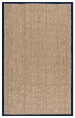 Safavieh Nf Power Loomed Seagrass Runner Rug - Plush Comfort And Elegant Design For Any Home Space Decor Natural ,Navy Blue Seagrass Nf111e-5