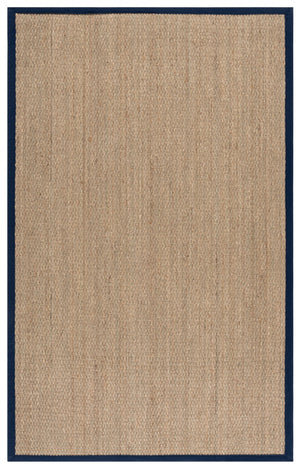 Safavieh Nf Elegant Seagrass Area Rug - Durable, Eco-friendly Design For Luxurious Home Decor Enhancement Natural ,Navy Blue Seagrass Nf111e-3