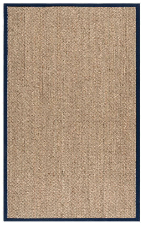 Safavieh Nf Elegant Seagrass Area Rug - Durable, Eco-friendly Design For Luxurious Home Decor Enhancement Natural ,Navy Blue Seagrass Nf111e-3