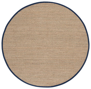 Safavieh Nf Power Loomed Seagrass Runner Rug - Plush Comfort And Elegant Design For Any Home Space Decor Natural ,Navy Blue Seagrass Nf111e-6r