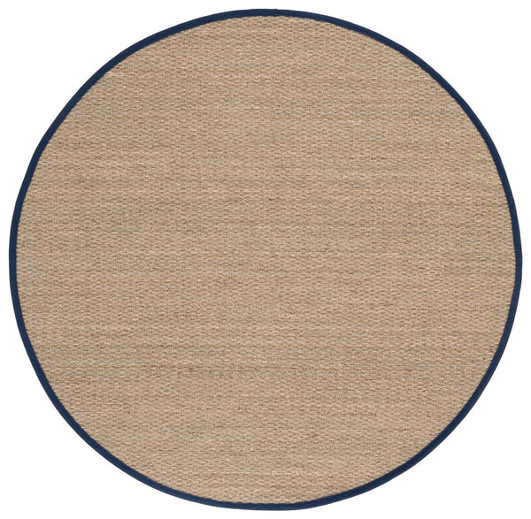 Safavieh Nf Power Loomed Seagrass Runner Rug - Plush Comfort And Elegant Design For Any Home Space Decor Natural ,Navy Blue Seagrass Nf111e-6r