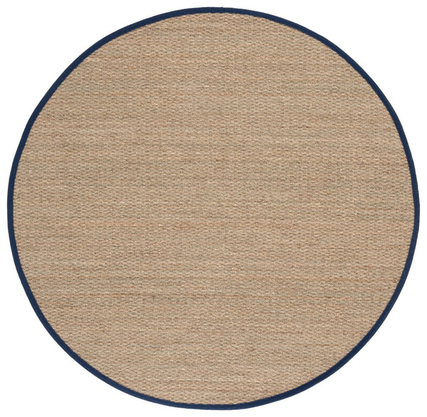 Safavieh Nf Elegant Seagrass Area Rug - Durable, Eco-friendly Design For Luxurious Home Decor Enhancement Natural ,Navy Blue Seagrass Nf111e-3