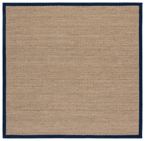 Safavieh Nf Power Loomed Seagrass Runner Rug - Plush Comfort And Elegant Design For Any Home Space Decor Natural ,Navy Blue Seagrass Nf111e-6sq