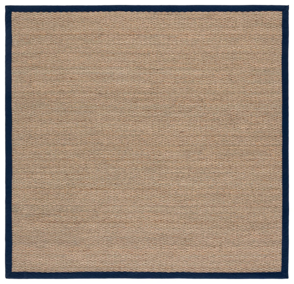 Safavieh Nf Power Loomed Seagrass Runner Rug - Plush Comfort And Elegant Design For Any Home Space Decor Natural ,Navy Blue Seagrass Nf111e-6sq