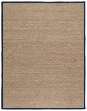 Safavieh Nf Power Loomed Seagrass Runner Rug - Plush Comfort And Elegant Design For Any Home Space Decor Natural ,Navy Blue Seagrass Nf111e-8