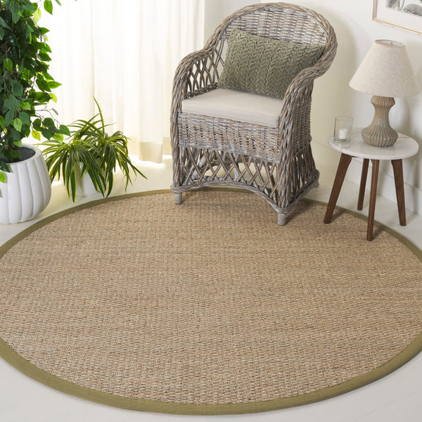 Safavieh Nf Elegant Seagrass Area Rug - Durable, Eco-friendly Design For Luxurious Home Decor Enhancement Natural ,Olive Seagrass Nf111g-2