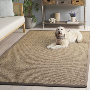 Safavieh Nf Power Loomed Seagrass Runner Rug - Plush Comfort And Elegant Design For Any Home Space Decor Natural ,Grey Seagrass Nf111p-5