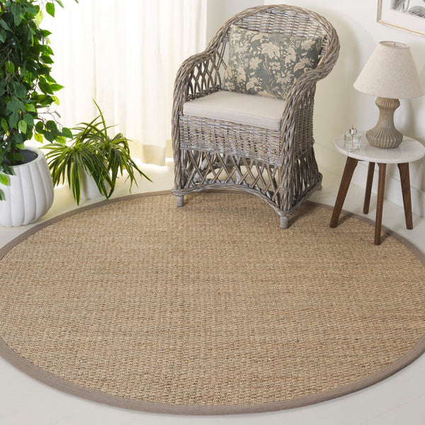 Safavieh Nf Elegant Seagrass Area Rug - Durable, Eco-friendly Design For Luxurious Home Decor Enhancement Natural ,Grey Seagrass Nf111p-3