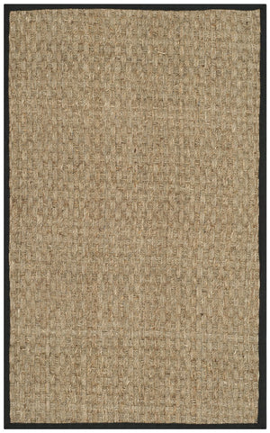 Safavieh Nf Power Loomed Seagrass Area Rug - Timeless Elegance For Any Space With Durable, Luxurious Comfort Natural ,Black Seagrass Nf114c-68