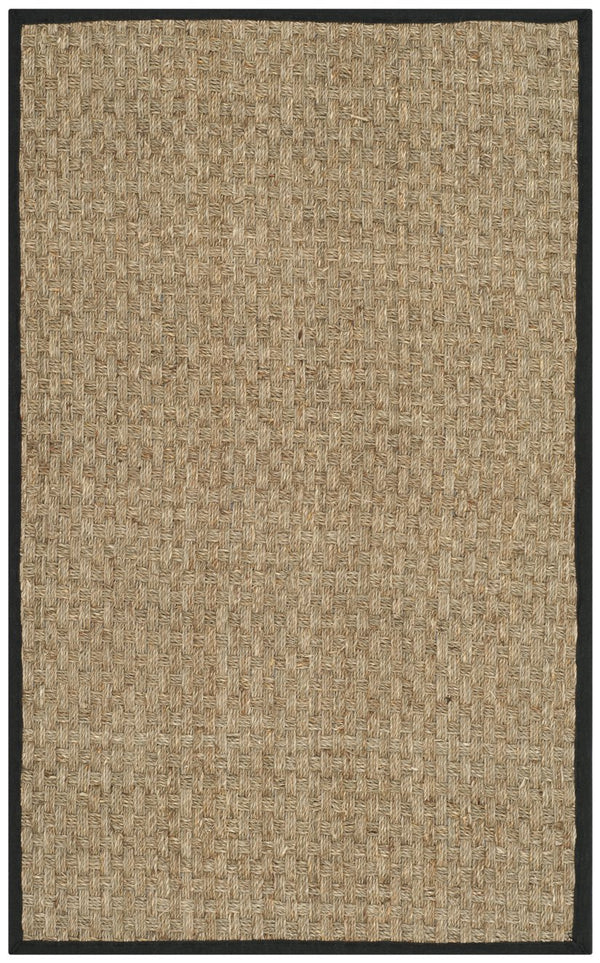 Safavieh Nf Power Loomed Seagrass Area Rug - Timeless Elegance For Any Space With Durable, Luxurious Comfort Natural ,Black Seagrass Nf114c-68