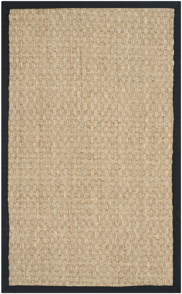 Safavieh Nf Power Loomed Seagrass Area Rug - Timeless Elegance For Any Space With Durable, Luxurious Comfort Natural ,Black Seagrass Nf114c-68