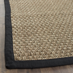 Safavieh Nf Power Loomed Seagrass Area Rug - Timeless Elegance For Any Space With Durable, Luxurious Comfort Natural ,Black Seagrass Nf114c-68