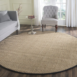 Safavieh Nf Power Loomed Seagrass Area Rug - Timeless Elegance For Any Space With Durable, Luxurious Comfort Natural ,Black Seagrass Nf114c-68